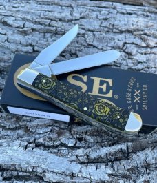 CASE XX ** SFO 2023 YELLOW ROSES BONE DIAMOND SHIELD MINI TRAPPER