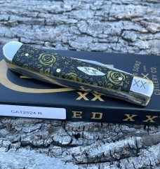 CASE XX ** SFO 2023 YELLOW ROSES BONE DIAMOND SHIELD MINI TRAPPER