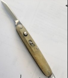VINTAGE 1940 G SCHRADE KNIFE CO BPORT CT PRESTO DOUBLE BUTTON AUTO KNIFE