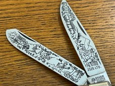 Boker Tree Brand 1980 "White Lightning" Limited Edition Trapper Knife SN#2757 Germany