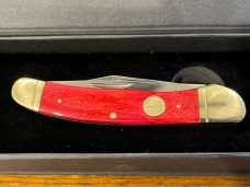 Boker Tree Brand 2-Blade Trapper Folding Knife w/Smooth Red Bone Scales Germany