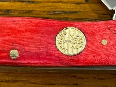 Boker Tree Brand 2-Blade Trapper Folding Knife w/Smooth Red Bone Scales Germany