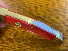 Boker Tree Brand 2-Blade Trapper Folding Knife w/Smooth Red Bone Scales Germany