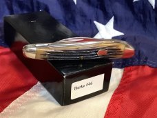 Queen *Dan Burke* 2007 Half Whittler w/ Beautiful Winterbottom Bone Handles -MINT -NOS