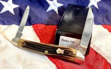 Queen *Dan Burke* 2007 Half Whittler w/ Beautiful Winterbottom Bone Handles -MINT -NOS