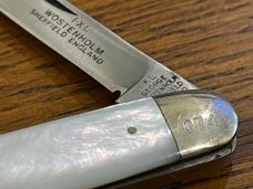 I*XL Wostenholm Cutlery 2-Blade Senator Pen Folding Knife w/Mother of Pearl Scales SN#074 England