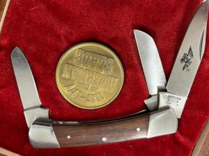 American Blade 1977 Anniversary 3 Blade Canoe Pocket Knife AB-22 Japan -- MINT PROTOTYPE!!!
