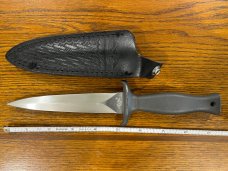 American Blade 9" Spear Point Boot Knife w/Metal Handle AB-27 Japan 