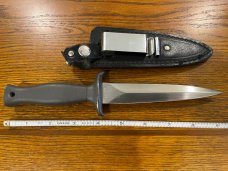 American Blade 9" Spear Point Boot Knife w/Metal Handle AB-27 Japan 