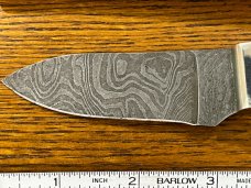 Bear MGC USA  7 1/2" Drop Point Hunting Knife w/Damascus Blade & Stag Scales