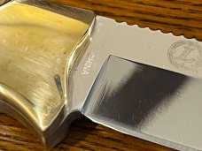 Camco Leupold 8 3/8" Drop Point Hunting Knife w/Burled Walnut Scales