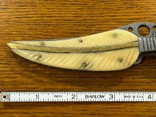 Custom 6" Damascus Leaf Folding Knife