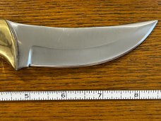 Custom 8 1/2" Trailing Point Hunting Knife w/Stag Scales
