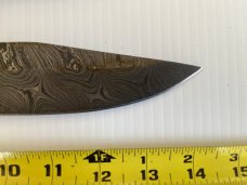 Custom Bowie Knife w/Damascus Blade Guard & Pommel & Smooth Bone Handle