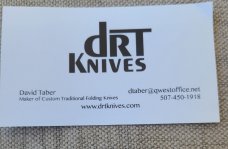 DrT Diamond Edge Cattleman Knife in Ivory....Cpm154...coa and pouch...older build..older price 