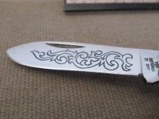 Case XX 1977 Blue Scroll Stag Handle Canoe Pattern # 52131 SSP