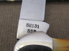 Case XX 1977 Blue Scroll Stag Handle Canoe Pattern # 52131 SSP