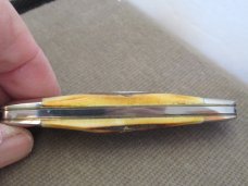 Case XX 1977 Blue Scroll Stag Handle Canoe Pattern # 52131 SSP
