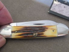 Case XX 1977 Blue Scroll Stag Handle Canoe Pattern # 52131 SSP