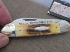 Case XX 1977 Blue Scroll Stag Handle Canoe Pattern # 52131 SSP