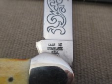 Case XX 1977 Blue Scroll Stag Handle Canoe Pattern # 52131 SSP