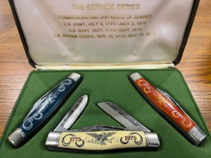 Parker-Frost "The Service Series" Limited Edition Matched 3-Knife Set SN#1543