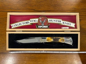 Explorer Limited Edition Collectors Stag Hunter Lockback Knife Japan SN297