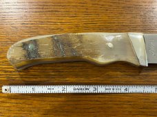 Hunter 8 1/4" Drop Point NAHC Life Member Hunting Knife w/Bone Scales