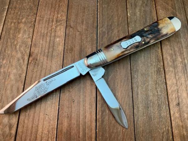 Queen City Cutlery Classics English Jack Torched Stag