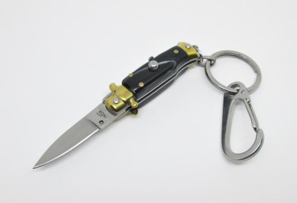 Miniature INOX Stiletto Switchblade Knife Key Chain Synthetic Horn Handle Miniature INOX Stiletto Switchblade Knife Key Chain Synthetic Horn Handle