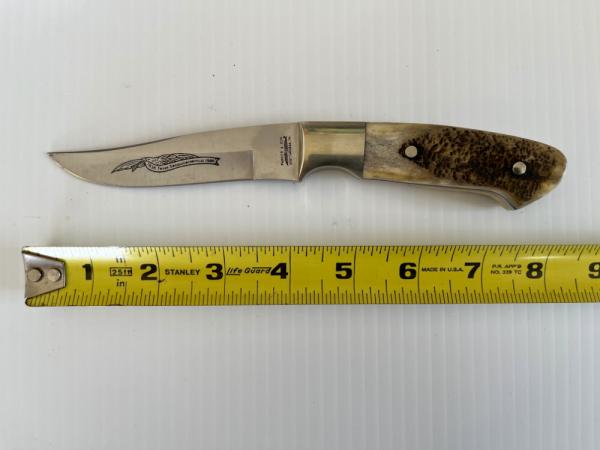 Parker & Son Clip Point Texas Sesquicentennial Knife with Sambar Stag Handle M-1392 Japan (5311) 