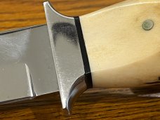 Parker Custom Series Drop Point Hunting Knife w/Crown Stag Handle Hand Made by DAM Japan