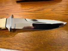 Parker Custom Series Drop Point Hunting Knife w/Crown Stag Handle Hand Made by DAM Japan
