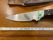 Parker Custom Series Drop Point Hunting Knife w/Hardwood Handle Hand Made by DAM Japan
