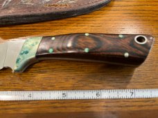 Parker Custom Series Drop Point Hunting Knife w/Hardwood Handle Hand Made by DAM Japan