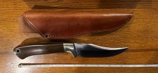 Parker Custom Series Trailing Point Hunting Knife w/Pakkawood Handle Hand Made by DAM Japan