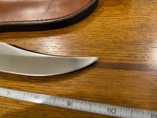 Parker Custom Series Trailing Point Hunting Knife with Sandbar Stag Handle Hand Made by DAM Japan