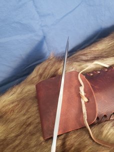 Handmade Raven Bowie Knife - Gorgeous Hand Carved Stag Handle - Opal Eyes!