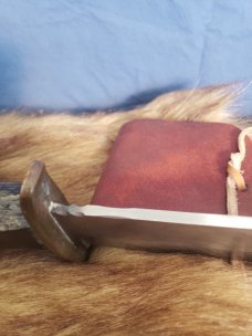 Handmade Raven Bowie Knife - Gorgeous Hand Carved Stag Handle - Opal Eyes!