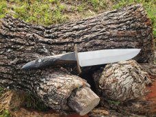 Handmade Raven Bowie Knife - Gorgeous Hand Carved Stag Handle - Opal Eyes!