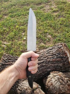 Handmade Raven Bowie Knife - Gorgeous Hand Carved Stag Handle - Opal Eyes!