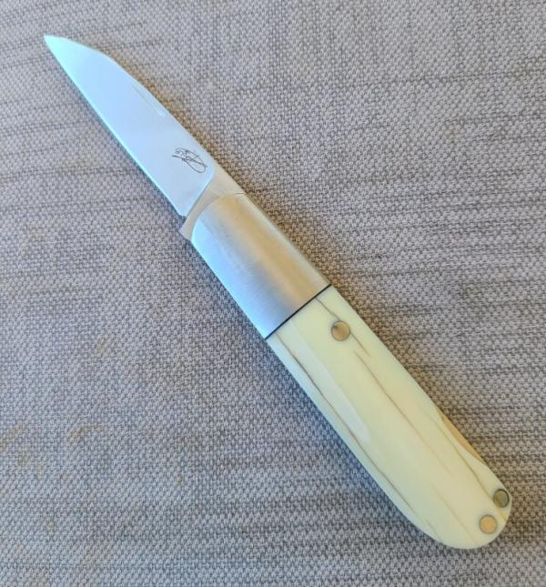 Dymtro Zuznietsov Walrus Ivory Wharnie Barlow...M390..4" lockback...elongated bolsters 