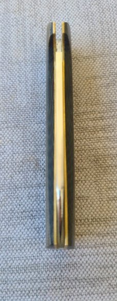 Dymtro Zuznietsov Black Micarta Shadow ..Native...Rwl34...4" closed..Brass hardware..clip slip