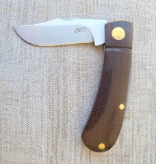 Dymtro Zuznietsov Brown Micarta Shadow Lanny...Rwl34...4" closed....slip...fluted.high sheen scales.
