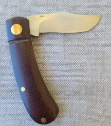 Dymtro Zuznietsov Brown Micarta Shadow Lanny...Rwl34...4" closed....slip...fluted.high sheen scales.