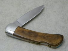 Western USA + Santa Fe Stoneworks Wood/Turquoise Lockback Knife