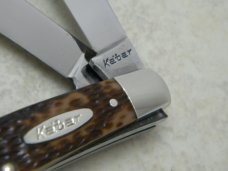 Kabar Pre-1963 Jigged Delrin Large Stockman Knife