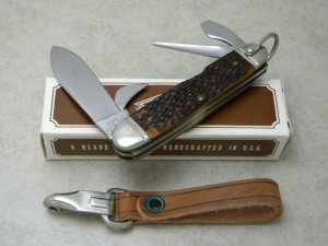 Western USA 901 Delrin Camp Scout Utility Knife amp Leather Strap c1981 - NIB 