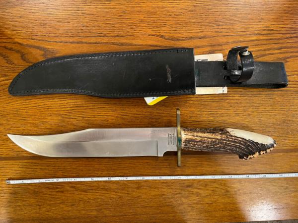 Parker-Edwards Randall Gilbreath Bowie Knife w/440C Stainless Blade & Crown Stag Handle SN#243 