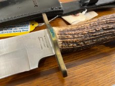 Parker-Edwards Randall Gilbreath Bowie Knife w/440C Stainless Blade & Crown Stag Handle SN#243 
